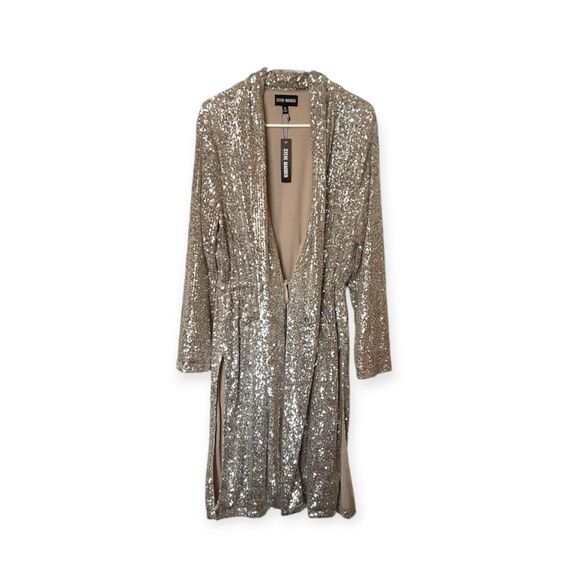 Steve Madden Show Stopper Sequin Duster Jacket - Picture 1 of 8